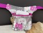 Preview: Bauchtasche in pink-grau mit Katzen